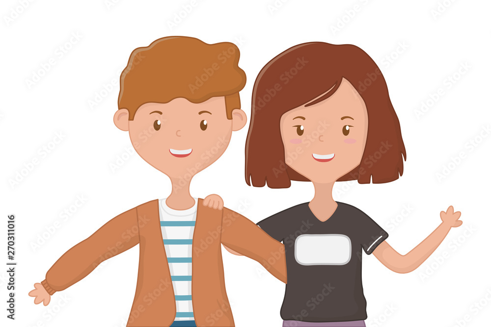 Girl and Boy Friendship design Girl and Boy Friendship design