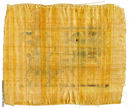 Fotografie Fragment of Ancient Egyptian papyrus (from The Karnak temple, Thebes valley, Luxor, Egypt)