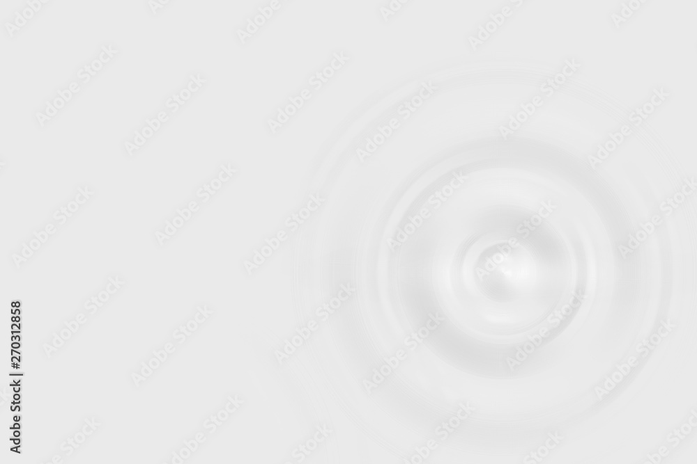 Fototapeta premium Top view of white water ring or white liquid surface, soft background texture