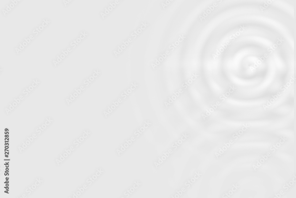 Fototapeta premium Top view of white water ring or white liquid surface, soft background texture