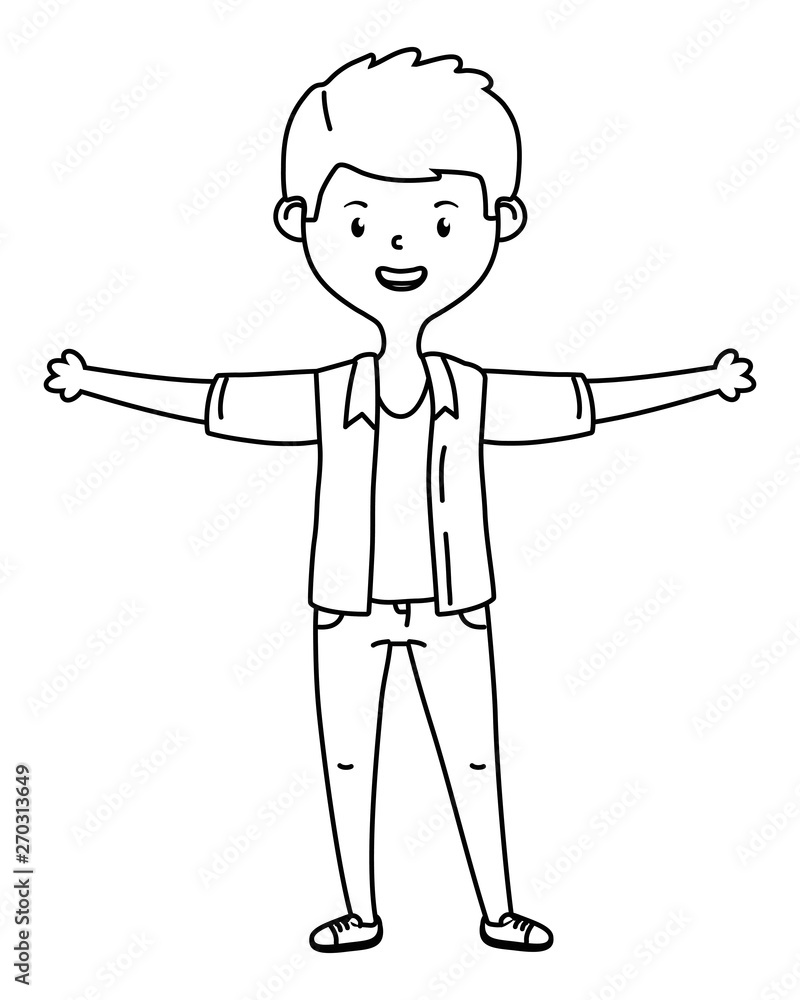 Isolated teenager boy cartoon design Isolated teenager boy cartoon design