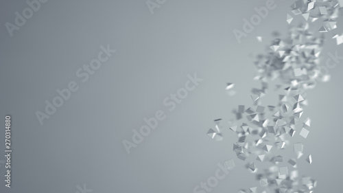 White pyramids are floating...