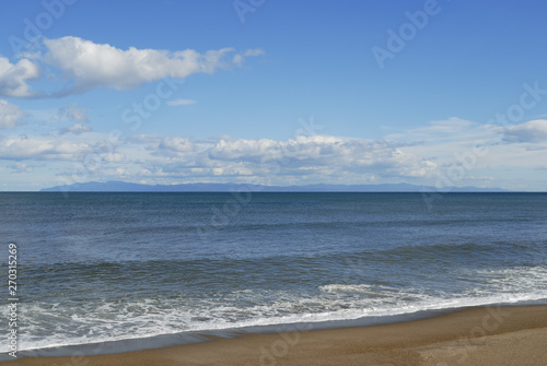 海 浜 空 雲 素材