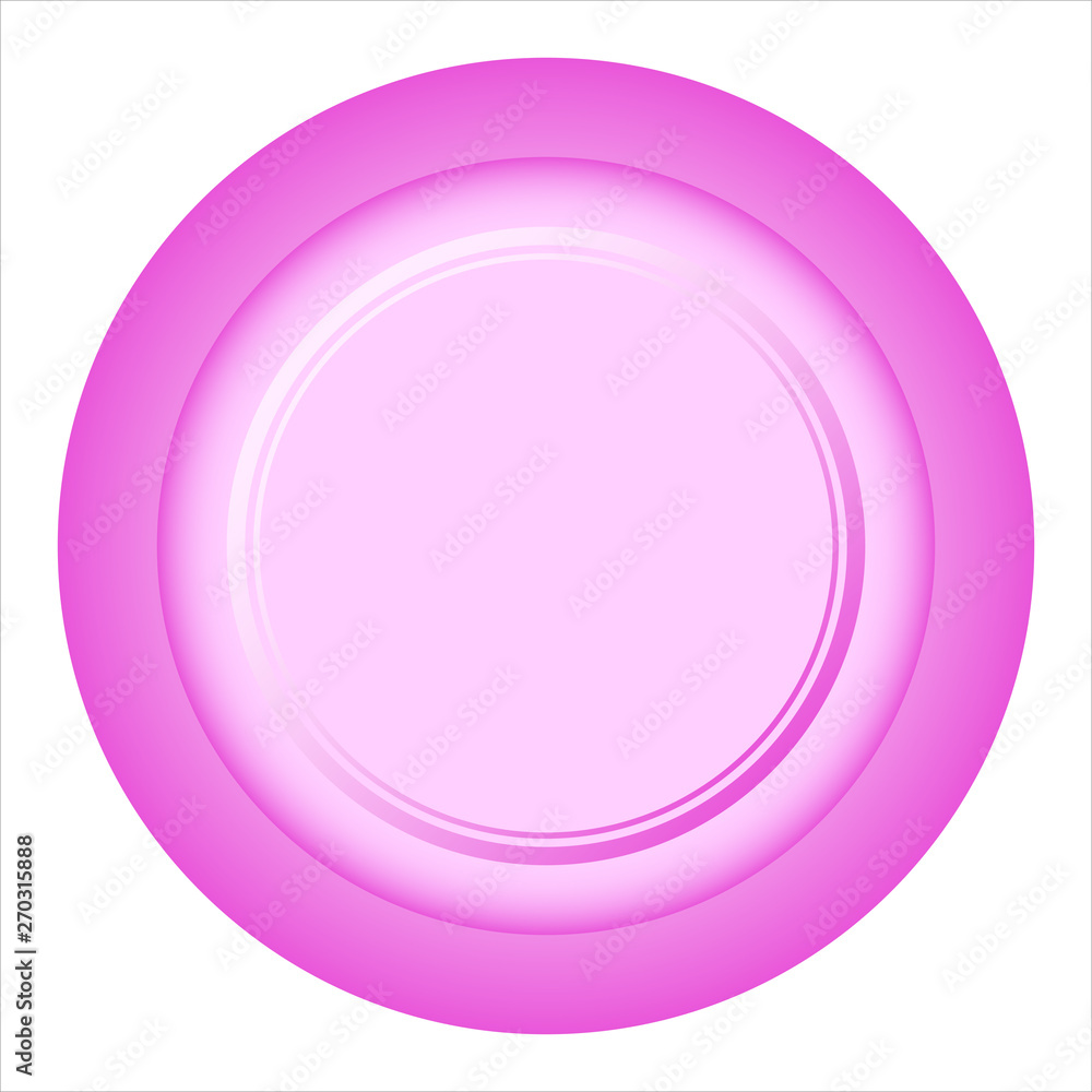 Obraz premium Pink Disc Golf Disc Driver Vector Icon Illustration Graphic