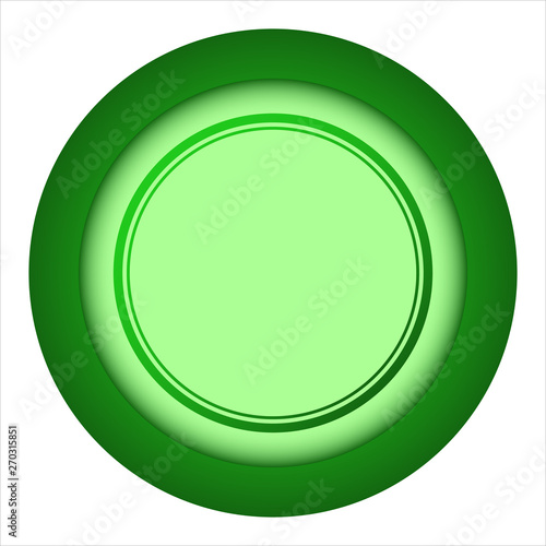 Green Disc Golf Disc Driver Vector Icon Illustration Graphic