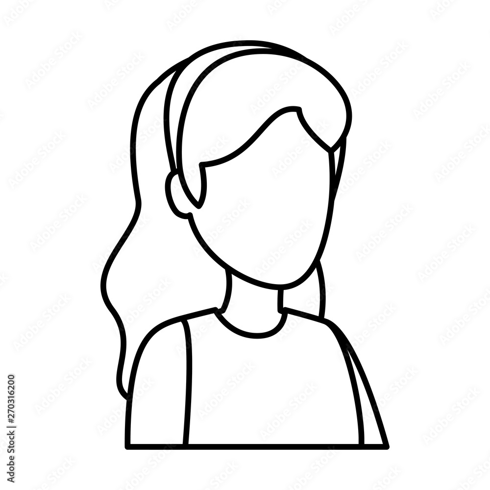 cute young woman avatar character