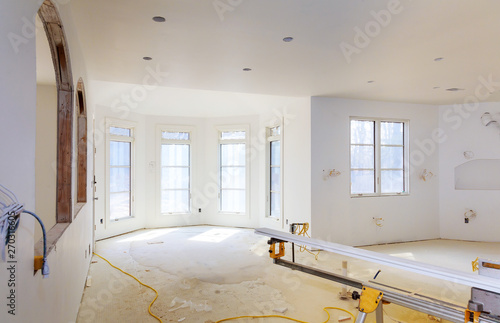 Canvas Print Under construction, remodeling and renovation from room