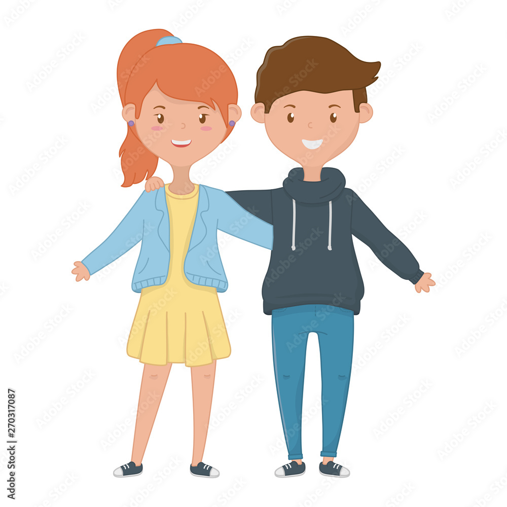 Girl and Boy Friendship design Girl and Boy Friendship design