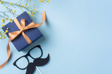 top view of fathers day concept with copy space