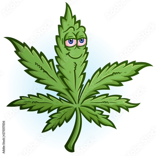 A cheerful pot cartoon character with a happy dazed face and red bloodshot eyes