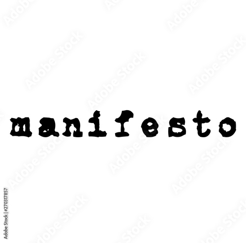 MANIFESTO stamp on white background