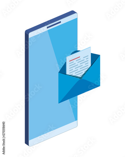 smartphone device with envelope mail