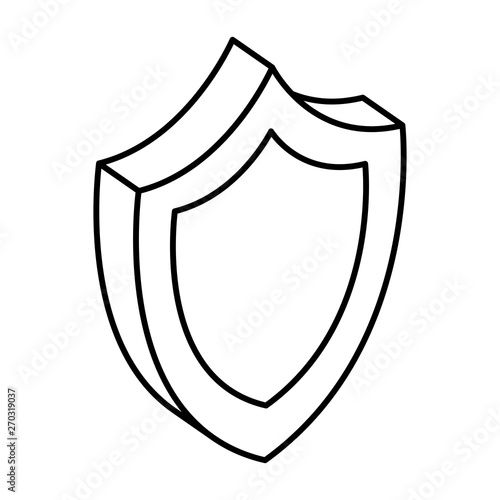 shield security guard isolated icon