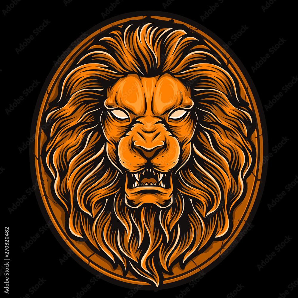 Obraz premium gold lion vector