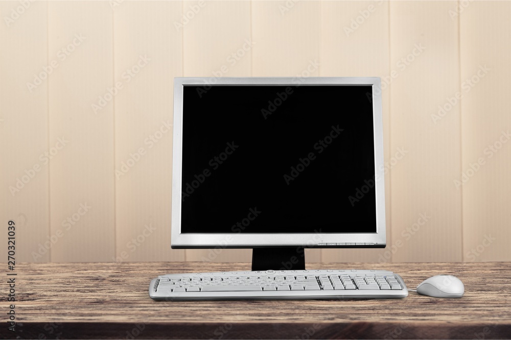 Desktop computer and keyboard and mouse Desktop computer and keyboard and mouse