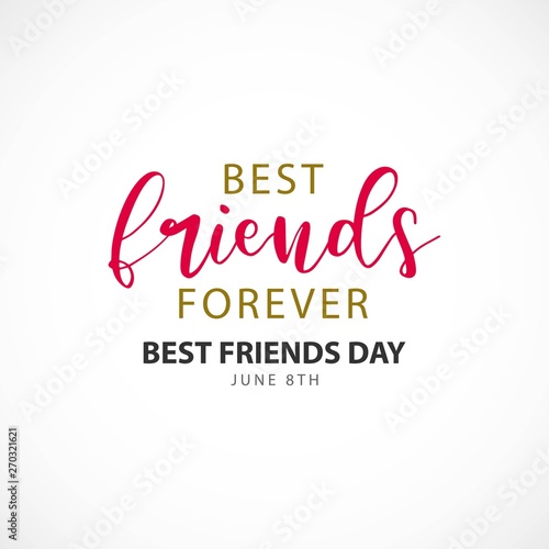 happy best friends day vector template. Design for banner, greeting cards or print.