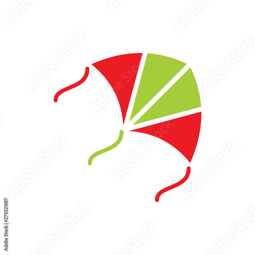 Kite icon on black background for graphic and web design. Simple vector sign. Internet concept symbol for website button or mobile app.