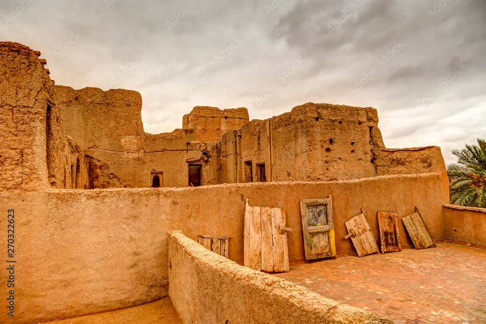 Kasbahs in a small town in Morocco