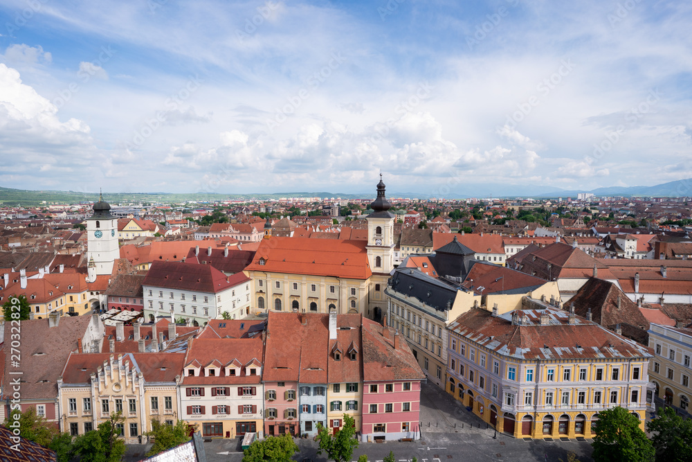 Sibiu city panoramic view 