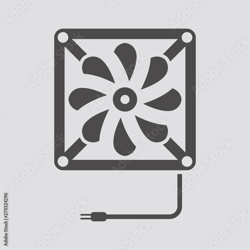 Fan icon in flat style.Vector illustration.