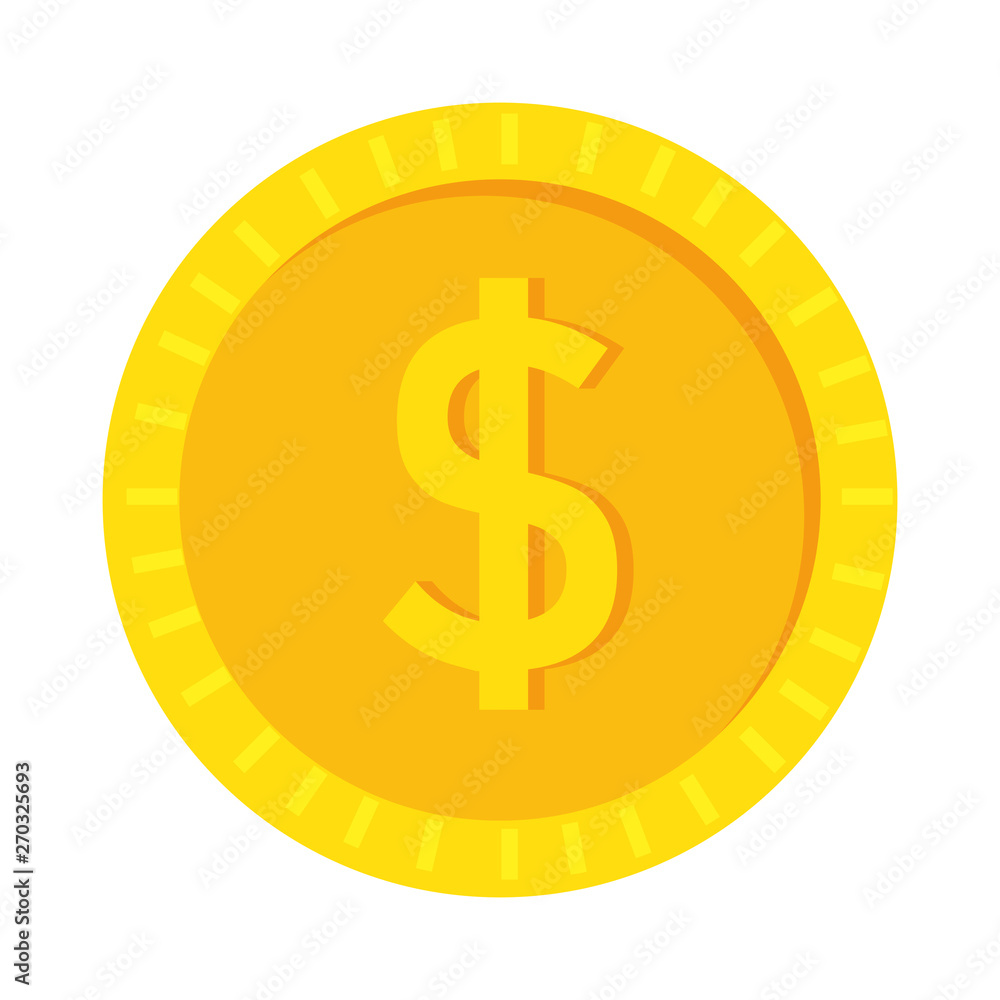 coin money dollar isolated icon coin money dollar isolated icon