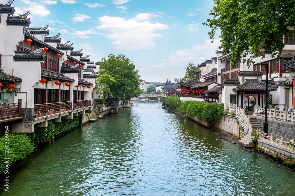 Ancient Architectural Landscape of Qinhuai River in Nanjing.. Ancient Architectural Landscape of Qinhuai River in Nanjing..
