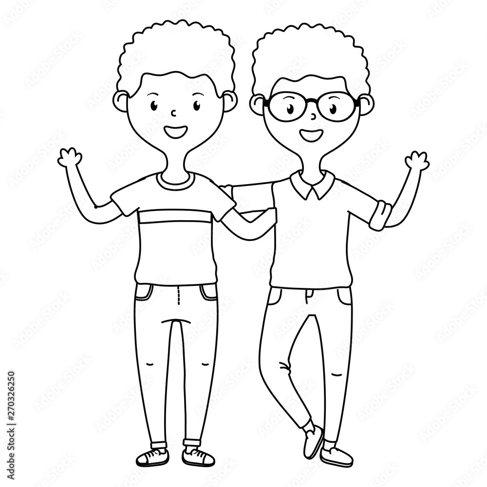 Teenage friends design vector illustration Teenage friends design vector illustration