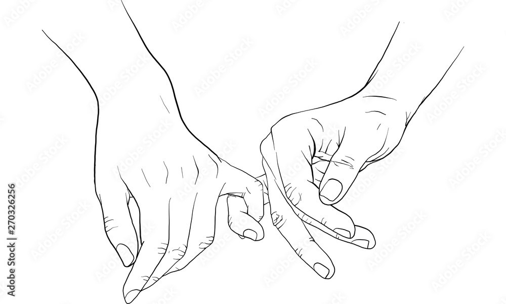 hand holding hand together vector hand holding hand together vector