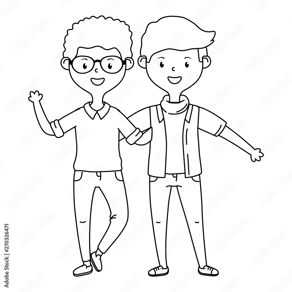 Teenage friends design vector illustration Teenage friends design vector illustration