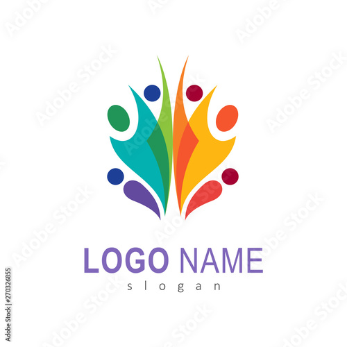 logo human   community logo or social gathering    fitness icon  family symbol  logo sport