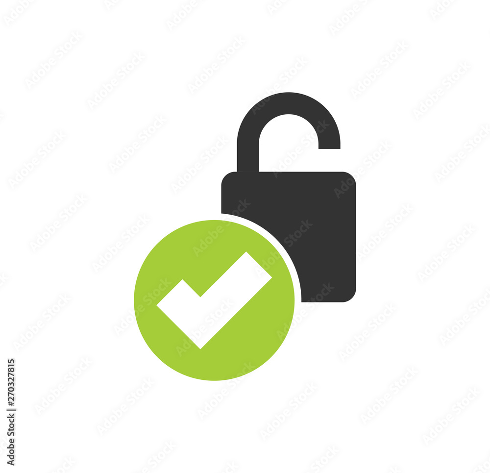 Password related icon on background for graphic and web design. Simple ...