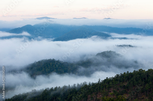 Beautiful winter mountains landscape