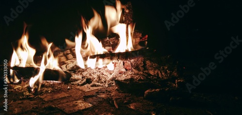 Pictures of bonfire in dark