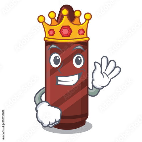 King brown crayon in the cartoon shape