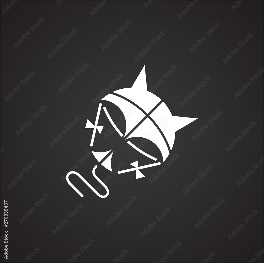 Obraz premium Kite icon on black background for graphic and web design. Simple vector sign. Internet concept symbol for website button or mobile app.