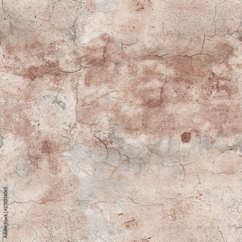 Cracked old concrete wall background. Seamless texture