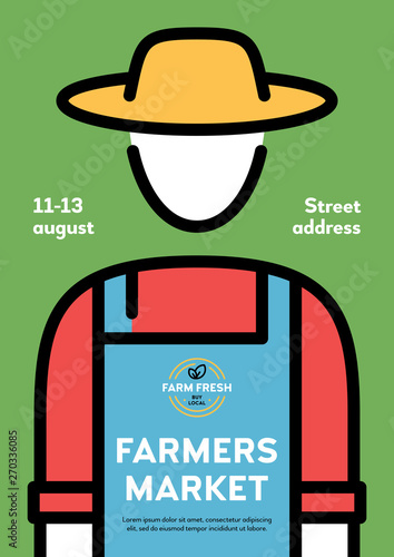 Vector Farmers Market Event Poster