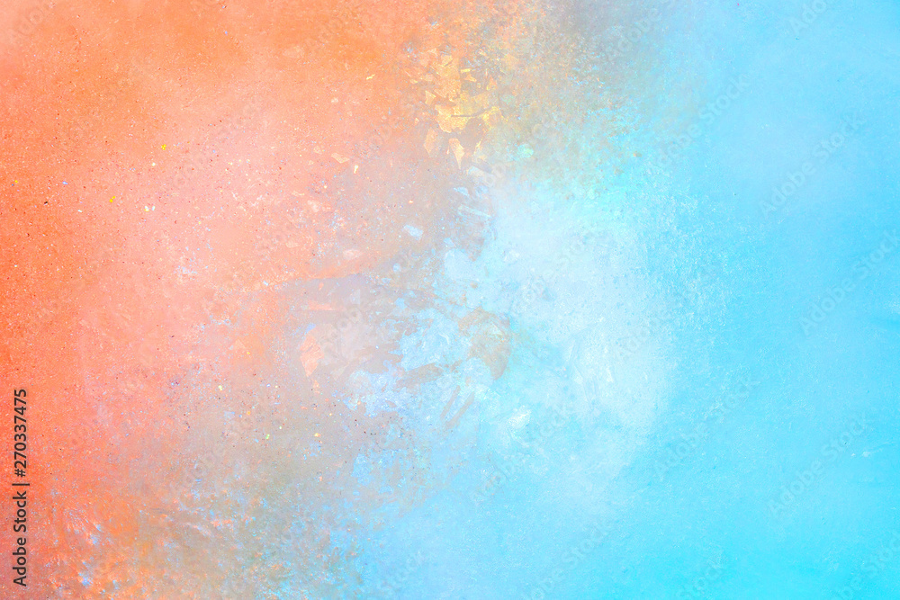 Colorful ice texture background. Iridescent holographic bright colors of winter or ice for summer drinks