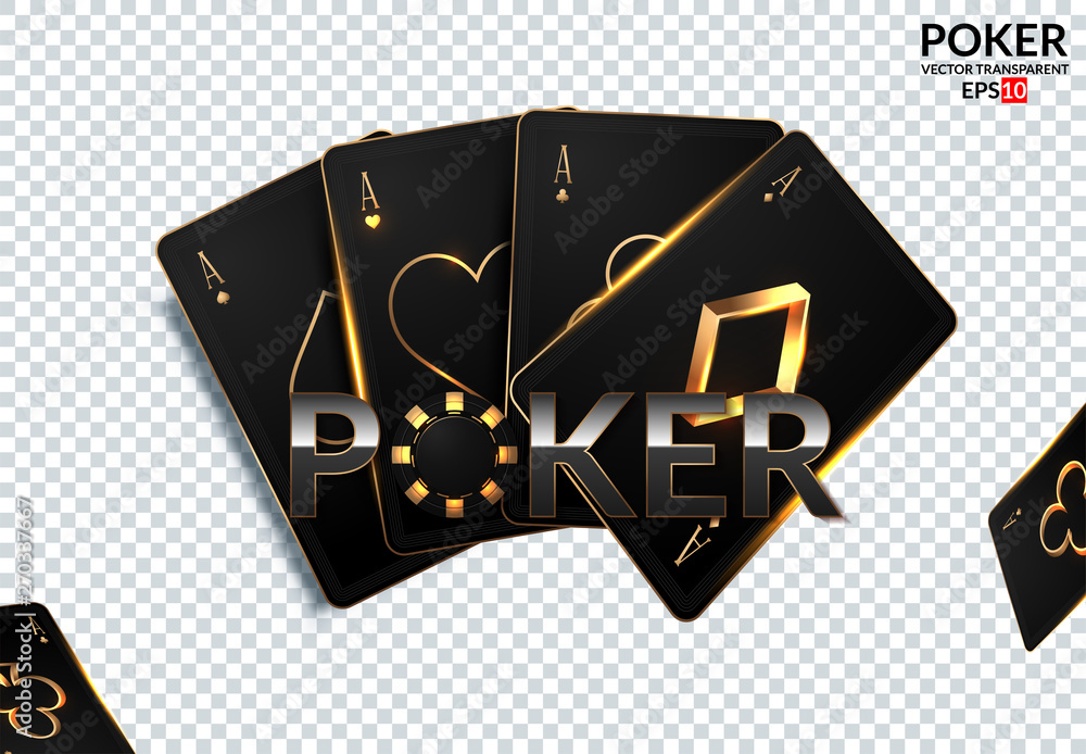 Obraz premium Casino design elements poker chips, playing cards and craps. Poker emblem