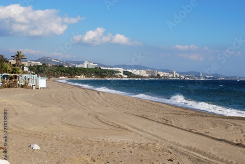 View along Daitona Beach, Marbella, Spain.