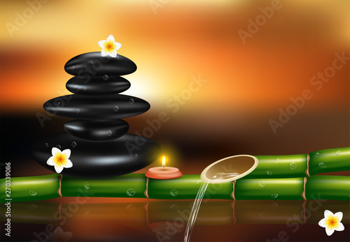 Spa concept background, healthcare and beauty, vector illustration