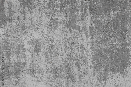 The texture of the old grey concrete wall with scratches, cracks, dust, crevi...
