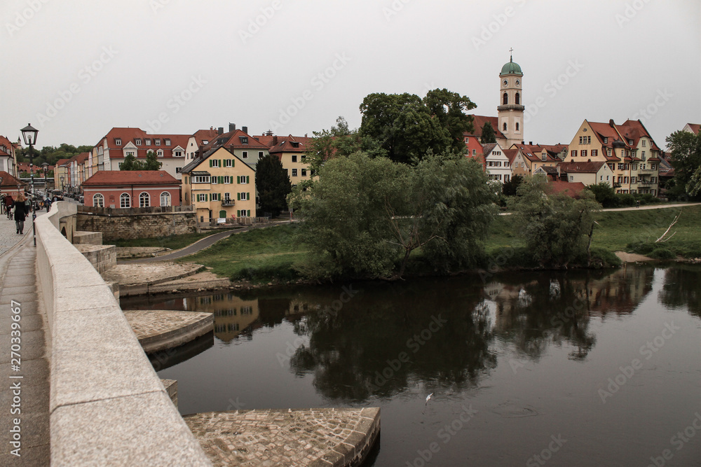 Regensburg, Blick auf Stadtamhof