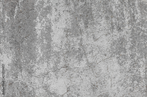 The texture of the old grey concrete wall with scratches, cracks, dust, crevi...