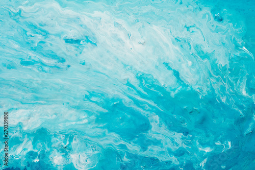 Abstract white blue paint background. Swirls lines on smooth surface. Liquid fluid current flowing. Color gradient texture.