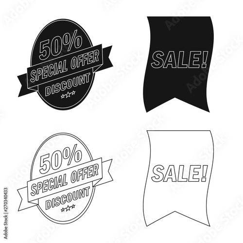Isolated object of emblem and badge symbol. Collection of emblem and sticker stock symbol for web.