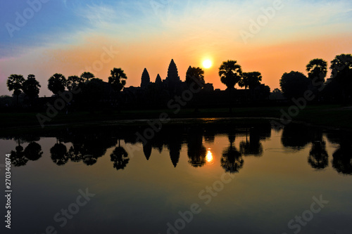 Sunrise at Angkor Wat Temple, Cambodia, Asia (UNESCO) © Randy