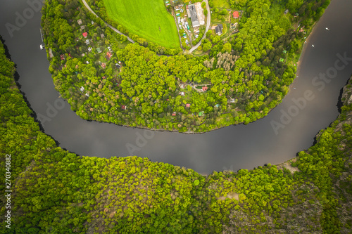 The Vltava river is 430.3 km long and drains an area 28,090 square km in size, over half of Bohemia and about a third of the Czech Republic's entire territory. 