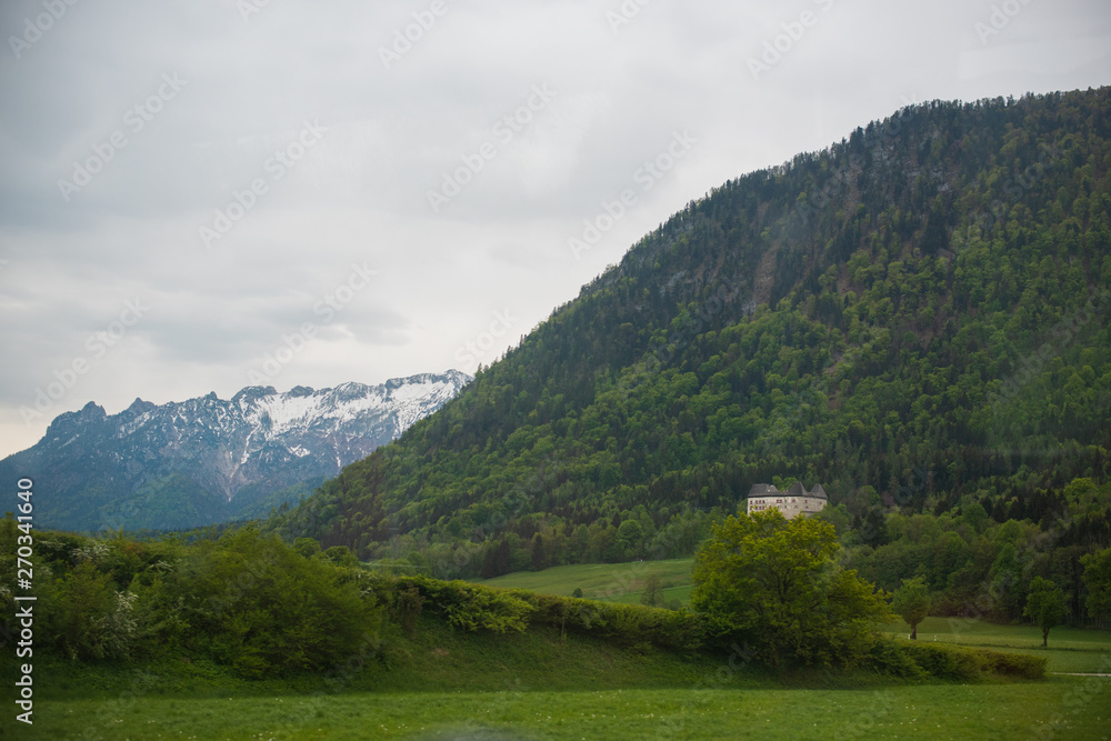 Views of Alps mountains in Austria