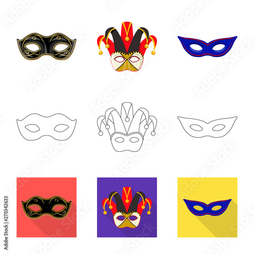 Vector illustration of luxury and celebration sign. Collection of luxury and hide  vector icon for stock.